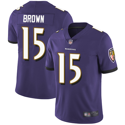 Baltimore Ravens Limited Purple Men Marquise Brown Home Jersey NFL Football 15 Vapor Untouchable